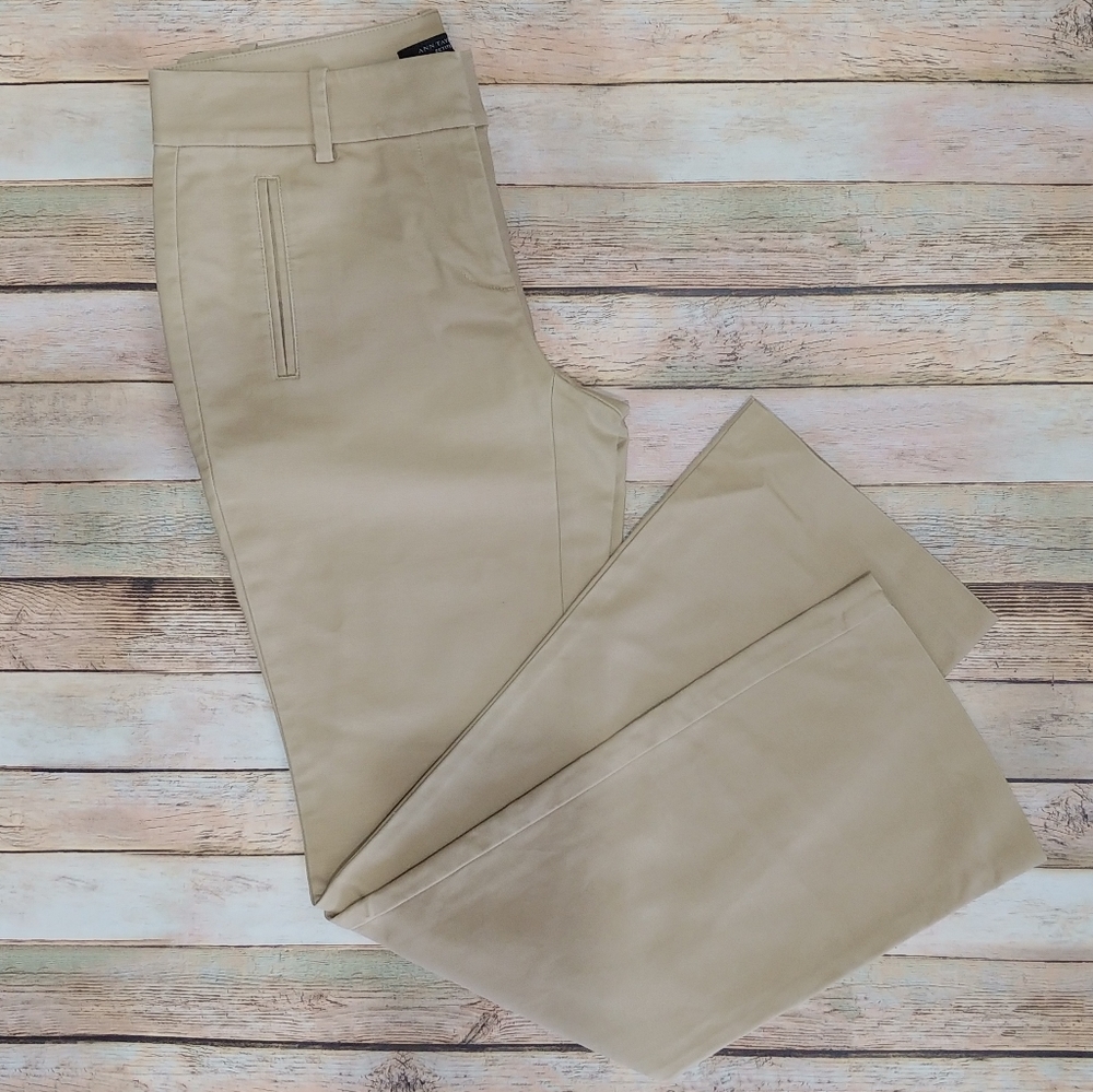 Ann Taylor Khaki Straight Leg Pants
